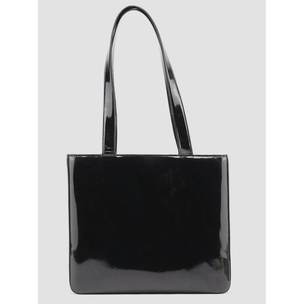Chanel Patent Logo Tote